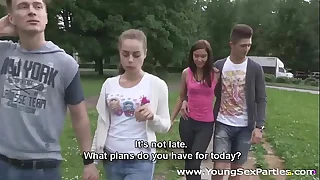 Young Sex Parties - Teens Rita Milan&comma; Foxy having a digs fucking party